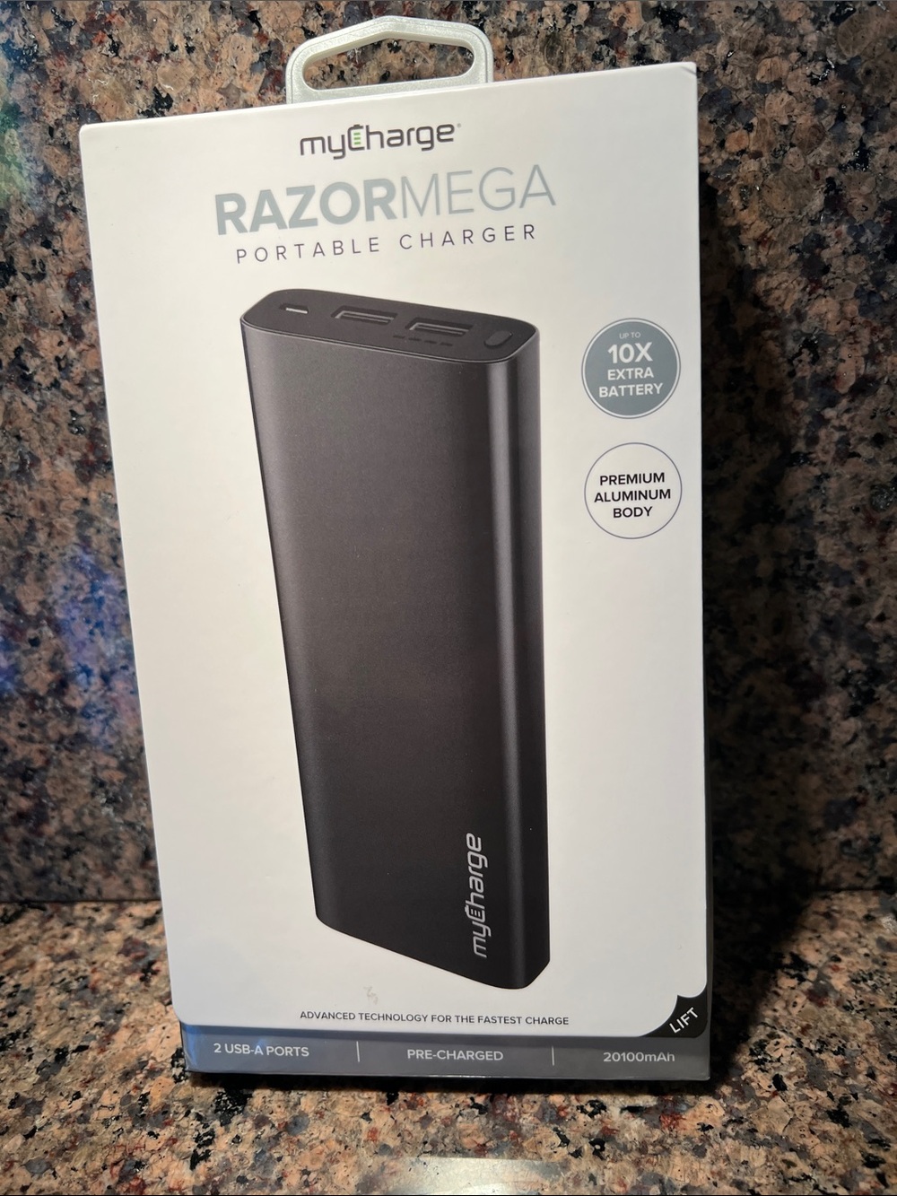 RazorMega Portable Charger - Black